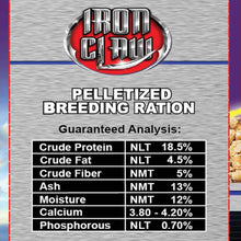 Load image into Gallery viewer, Iron Claw Pelletized Breeding Ration, 1kg