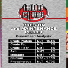 Load image into Gallery viewer, Iron Claw Pre-Con and Maintenance Pellet, 1kg Guaranteed Analysis